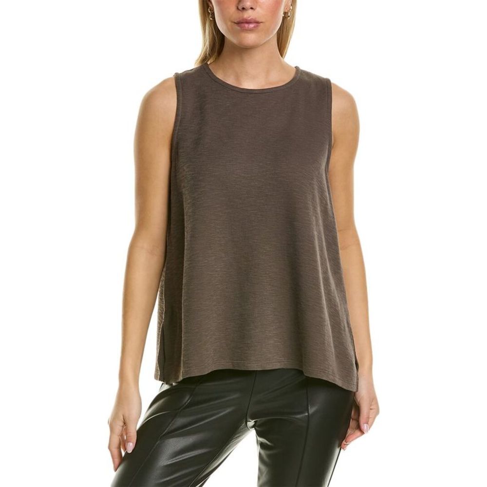 Women's Sleeveless Brown Top